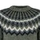 Islandpullover Unisex - Handgestrickt - Grau-Grün