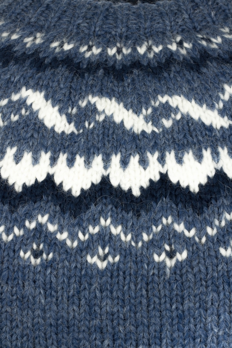 Herren Islandpullover - HSI-208 - Handgestrickt - blau