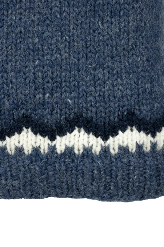 Herren Islandpullover - HSI-208 - Handgestrickt - blau
