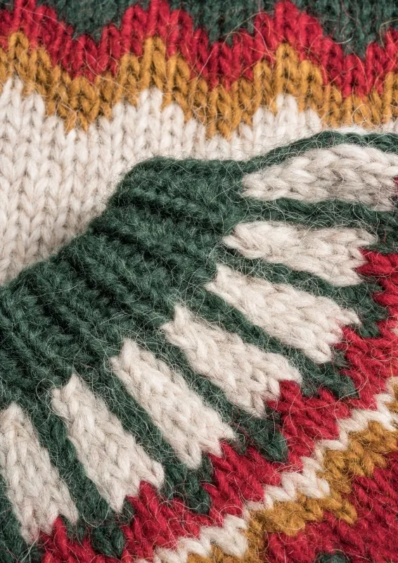 L / XL Herren Islandpullover mit langen Armen - handgestrickter 3-Strang-Lopapeysa