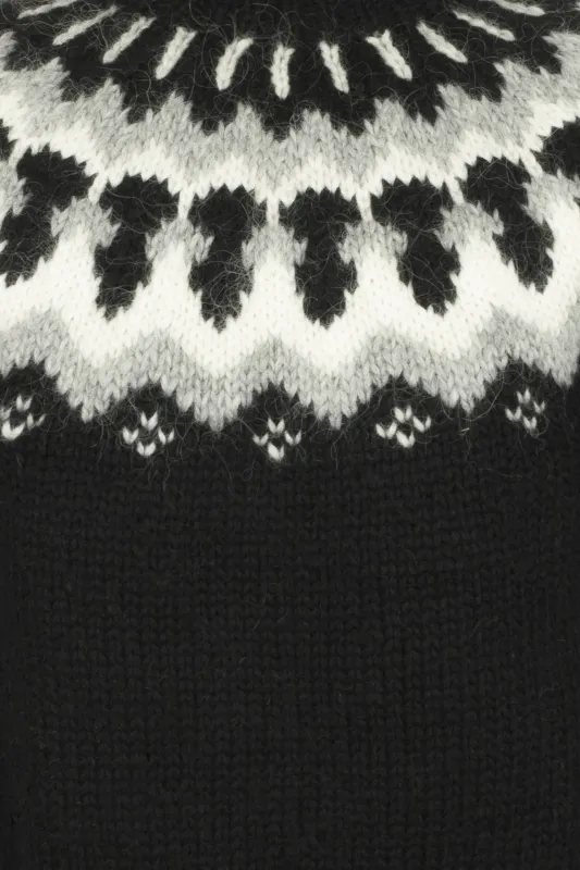 Herren Islandpullover - handgestrickt in Island - Lopapeysa schwarz