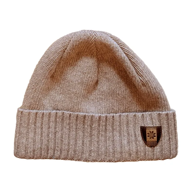 Norwegische Strickmütze - LYKKJA BEANIE - Rippstrickmütze