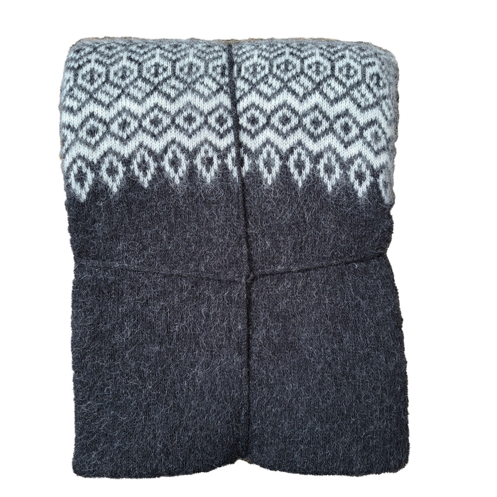 Wolldecke - Islandmuster Borg