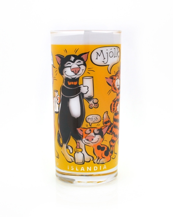 Trinkglas - Longdrinkglas - Katzen trinken Milch