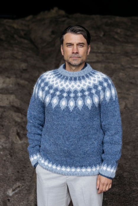 Strickanleitung Unisex Islandpullover - Strickmuster Skammdegi - Lopi 44-16