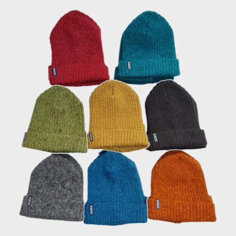 Fjallalopi Wollmütze - Ripp-Strickmütze - mehrere Farben