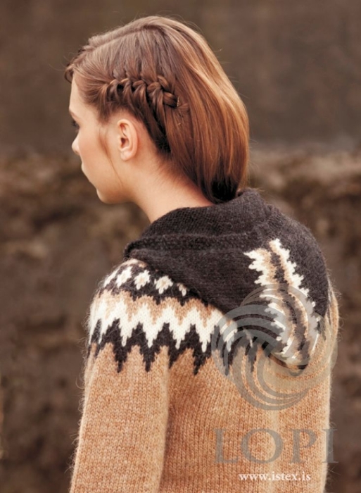 Strickanleitung Strickjacke mit Kapuze - Strickmuster Var - Lopi 29-18