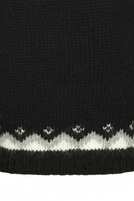 Damen Islandpullover - handgestrickt in Island - Lopapeysa schwarz
