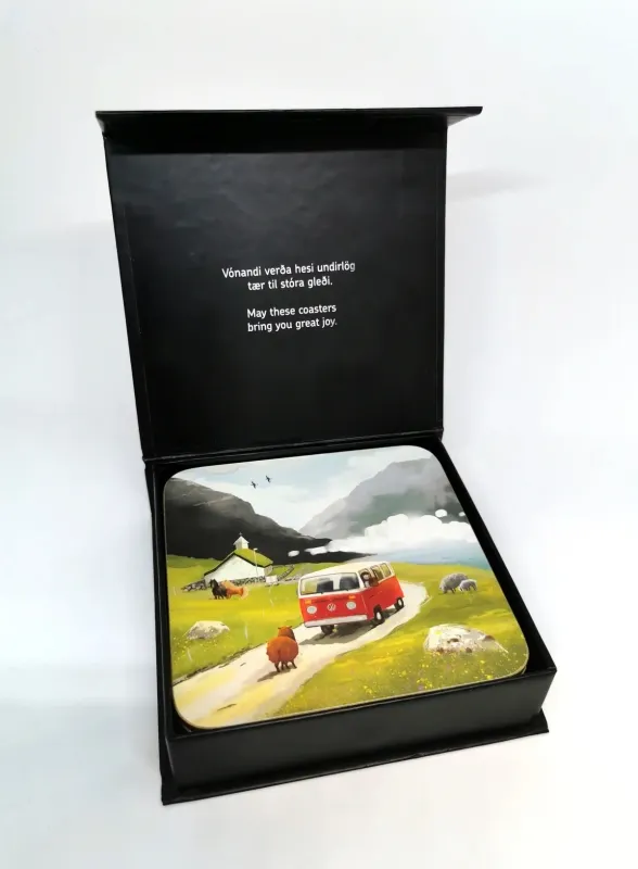 Untersetzer Set - 6 Stück - Färöer Motive