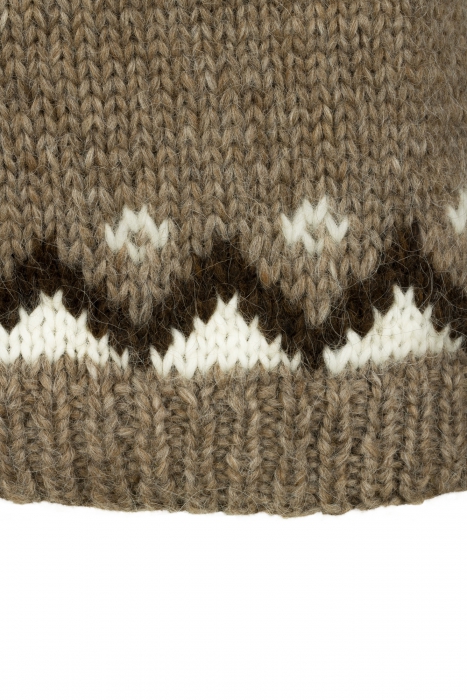 Damen Islandpullover - Handgestrickter Lopapeysa - braun / dunkelbraun