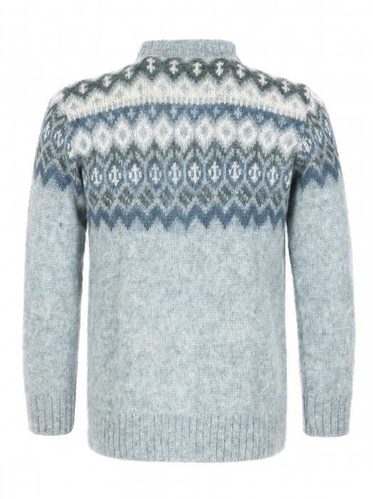 Damen Woll-Strickjacke - Cardigan - blau