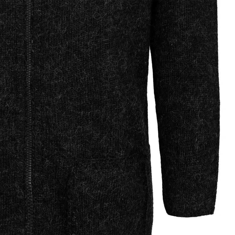 Damen Strickjacke - Vulkanausbruch - schwarz / rot / orange