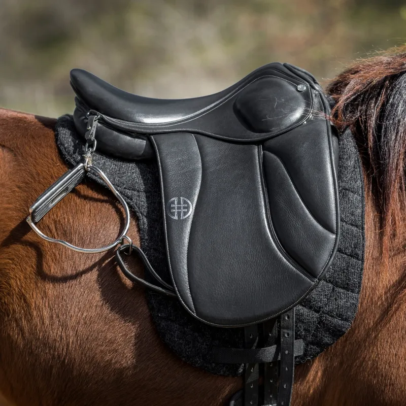 Isländer Satteldecke Deluxe 100% Wolle - schwarz