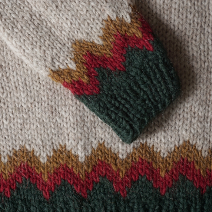 Langer - handgestrickter Islandpullover HSI-229 - A = 72 cm, B = 49 cm, C = 51 cm