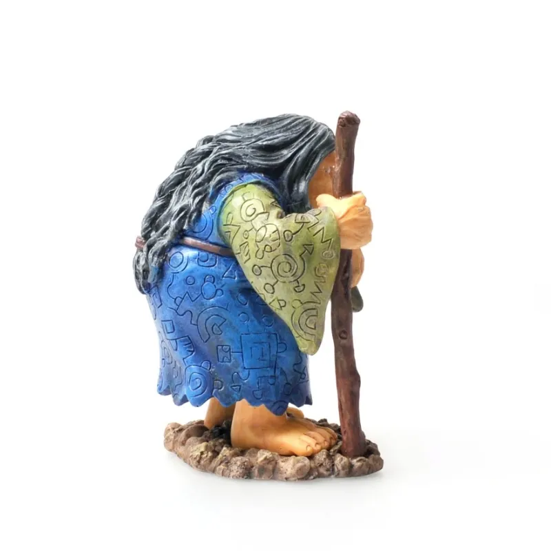 Isländische Troll-Frau mit Stock - Resin Figur