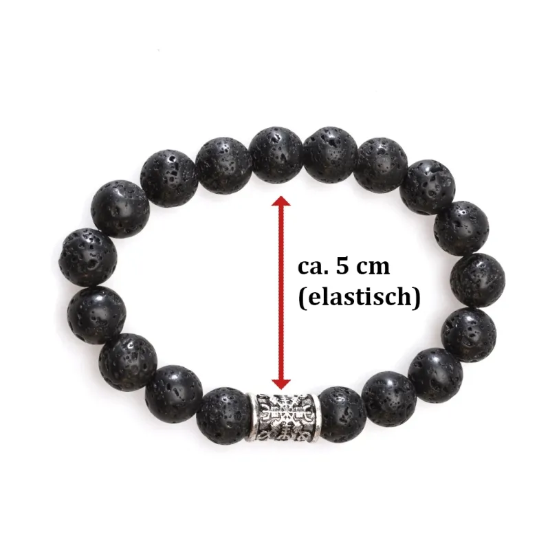 Lava-Stein Armband - Ægishjálmur