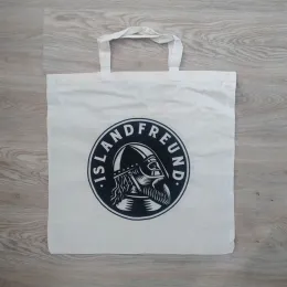 Baumwollbeutel ISLANDFREUND - 50 x 50 cm - natur