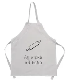 Kinder-Kochschürze - Ég elska að baka - grau