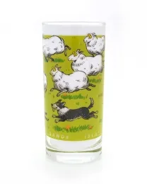 Trinkglas - Islandschafe und Islandhund