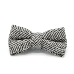 Fliege - Isländischer Tweed - schwarz-weiß