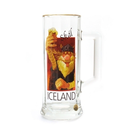 Wikinger Bierkrug - Bierglas mit Henkel - 0,5 Liter