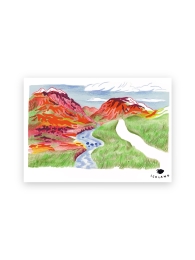 Island Magnet - Reykjadalur Illustration