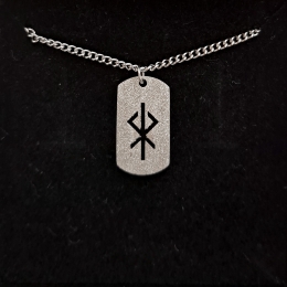 Edelstahl Kette mit Anhänger - Herz - sandgestrahlt