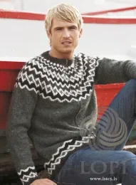 Strickmuster Männer-Strickjacke Hlekkur - Lopi 28-12