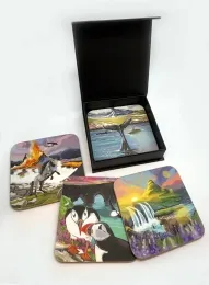 Untersetzer Set - 6 Stück - Island Motive