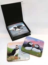 Untersetzer Set - 6 Stück - Papageientaucher Design