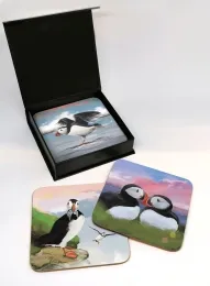 Untersetzer Set - 6 Stück - Papageientaucher Design