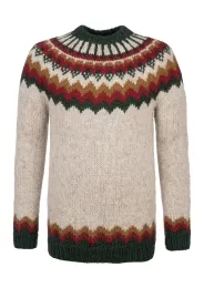 Handgestrickter Islandpullover HSI-229 - mehrfarbig