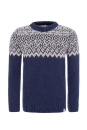 Isländischer Damen / Herren Wollpullover - dunkel-blau