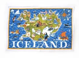 Geschirrtuch - Karte von Island - Iceland